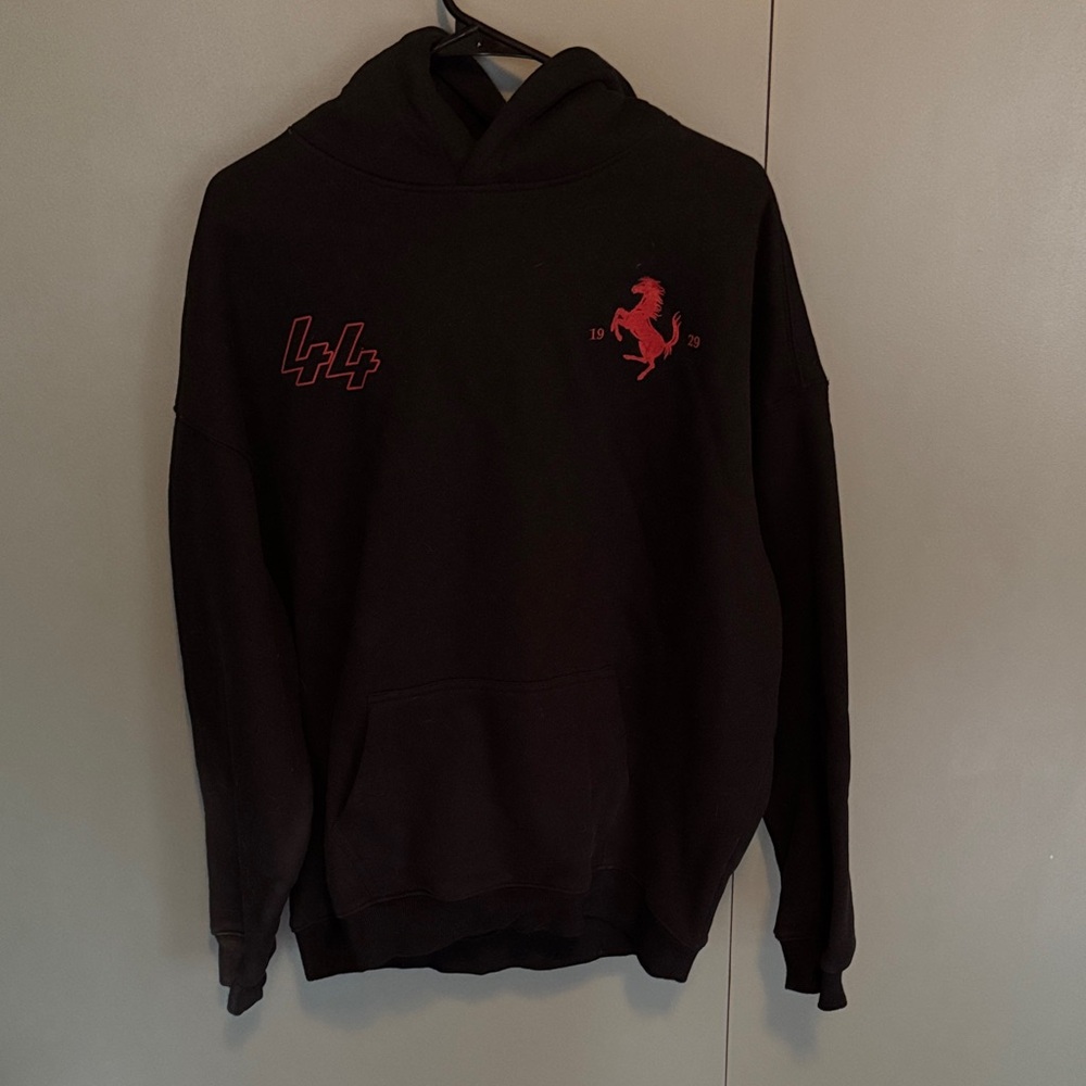 Ferrari Men's Sweater in Black with Red Logo